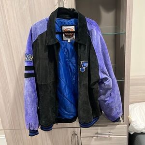 Vintage St. Louis Blues Leather Varsity Jacket